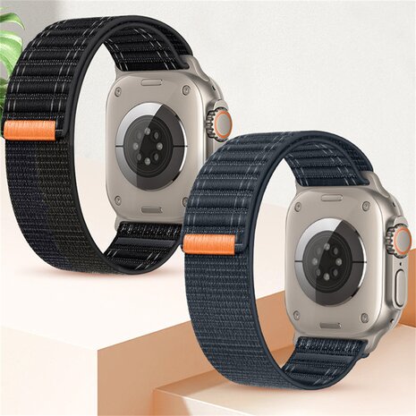 Nylon Wave Armband - Bordeaux - Geeignet für Apple Watch 44mm / 45mm / 46mm / 49mm