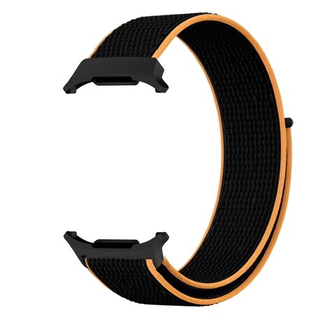 Nylon Loop Armband - Schwarz/Orange - Samsung Galaxy Watch Ultra 47mm