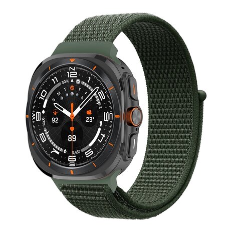 Nylon Loop Armband - Armee grün - Samsung Galaxy Watch Ultra 47mm