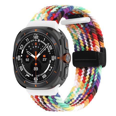 Geflochtenes Armband mit D-Schließe - Multicolor Sommer - Samsung Galaxy Watch Ultra 47mm
