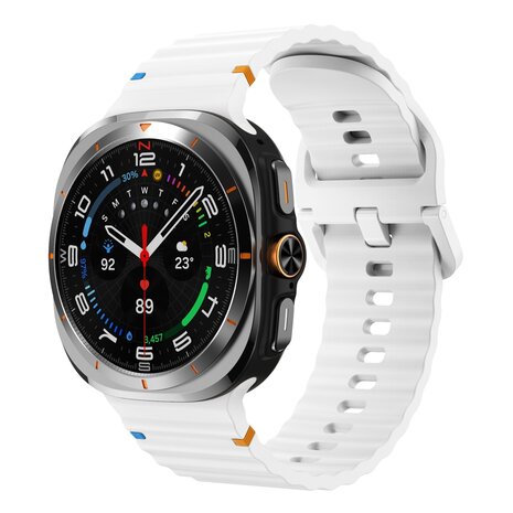 Wave Sport Band - Weiß - Samsung Galaxy Watch Ultra 47mm