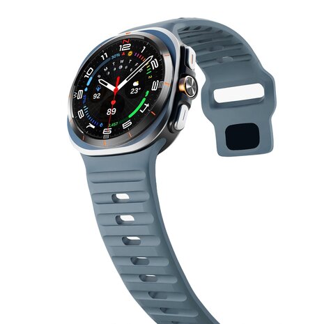 Wave Silikonarmband - Grau-Blau - Samsung Galaxy Watch Ultra 47mm