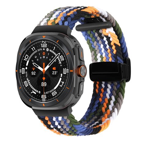 Geflochtenes Armband mit D-Schließe - Multicolor dunkel - Samsung Galaxy Watch Ultra 47mm