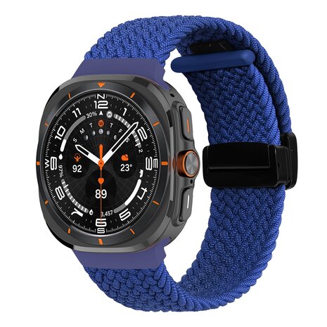 Geflochtenes Armband mit D-Schließe - Blau - Samsung Galaxy Watch Ultra 47mm