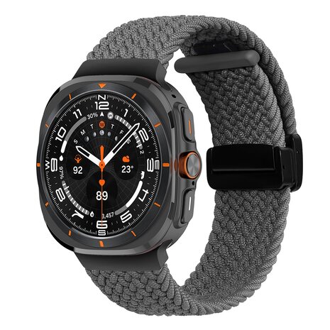 Geflochtenes Armband mit D-Schließe - Grau - Samsung Galaxy Watch Ultra 47mm