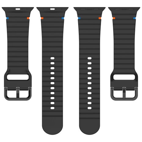 Wave Sportband - Dunkelblau - Geeignet für Apple Watch 44mm / 45mm / 46mm / 49mm