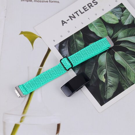 Fitbit Inspire 3 – Elastisches Solo Loop Nylonarmband - Türkis