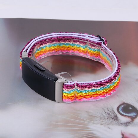 Fitbit Inspire 3 – Elastisches Solo Loop Nylonarmband - Multicolour