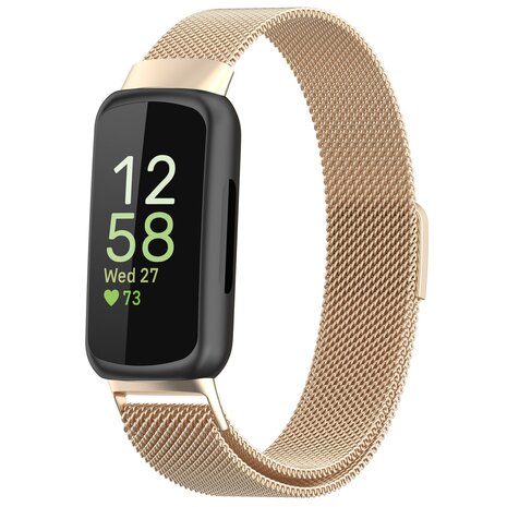Fitbit Inspire 3 - Milanaise Armband - Vintage gold