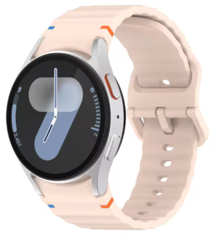 Wave Sportarmband mit Druckknopf - Größe: M/L - Hellrosa - Samsung Galaxy watch 7 - 40mm / 44mm & Watch FE