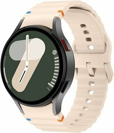 Wave Sportarmband mit Druckknopf - Größe: M/L - Hellrosa - Samsung Galaxy Watch 5 (Pro) - 40mm / 44mm / 45mm