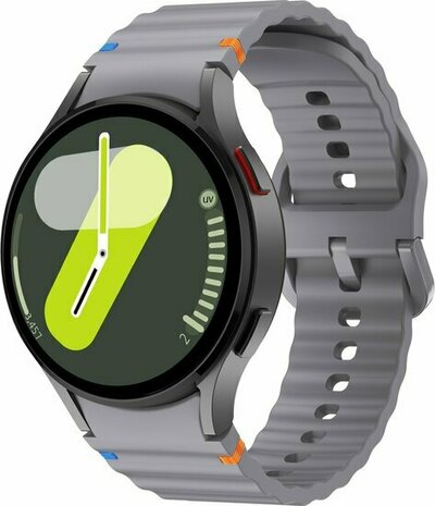 Wave Sportarmband mit Druckknopf - Größe: M/L - Dunkelgrau - Samsung Galaxy Watch 4 Classic - 42mm & 46mm