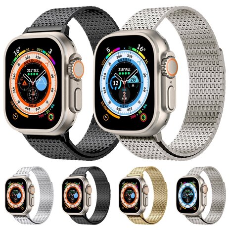 Edelstahl Loop Band - Gold - Extra stark - Geeignet für Apple Watch 44mm / 45mm / 46mm / 49mm