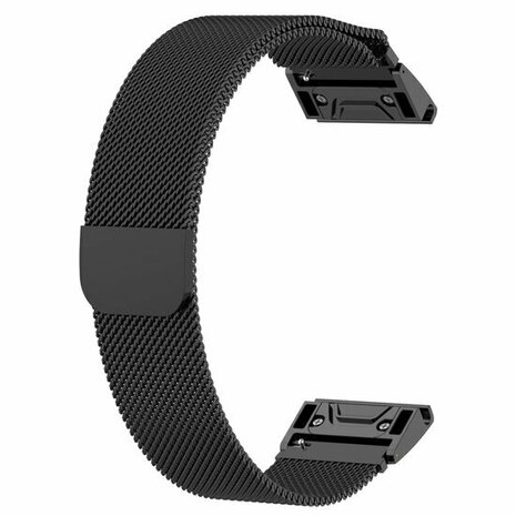 Milanaise Armband - Schwarz - Garmin Fenix 8 - 43mm