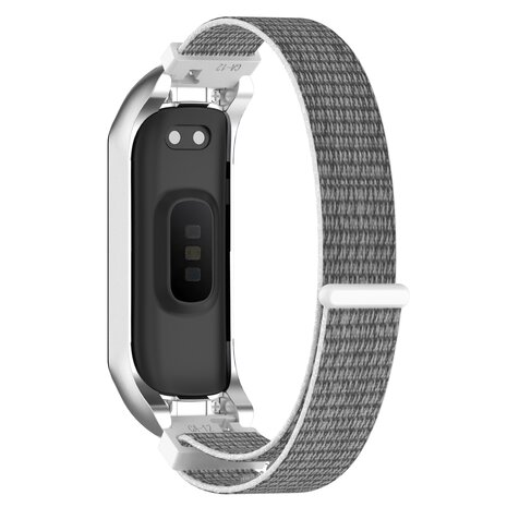 Nylon Sport Loop Armband - Weiß/Grau - Samsung Galaxy Fit 2