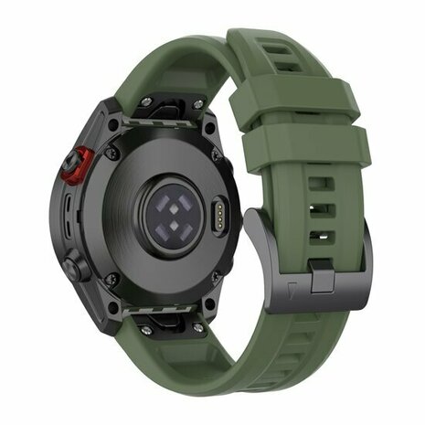Silikon-Sportarmband - Armee gr&uuml;n - Garmin Fenix 8 - 43mm