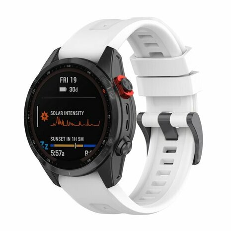Silikon-Sportarmband - Wei&szlig; - Garmin Fenix 8 - 43mm