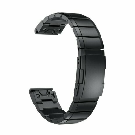 Edelstahl-Gliederarmband - Schwarz - Garmin Fenix 8 - 43mm