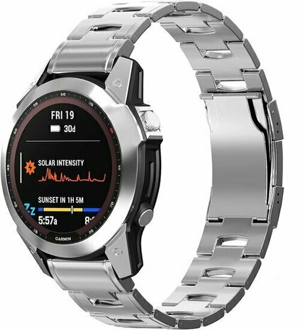 Titan-Gliederarmband - Silber - Garmin Fenix 8 / 8 Pro - 47mm