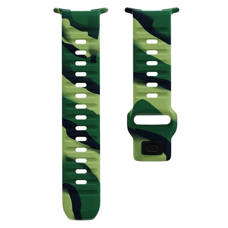 Wave Silikonarmband - Armee gr&uuml;n camouflage - Samsung Galaxy Watch Ultra 47mm