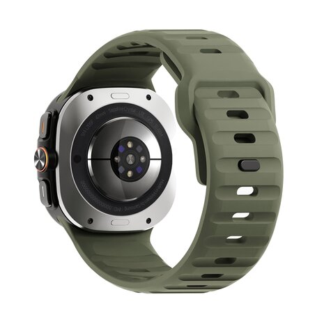 Wave Silikonarmband - Dunkelgr&uuml;n - Samsung Galaxy Watch Ultra 47mm