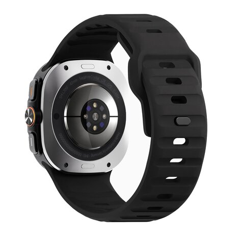 Wave Silikonarmband - Schwarz - Samsung Galaxy Watch Ultra 47mm