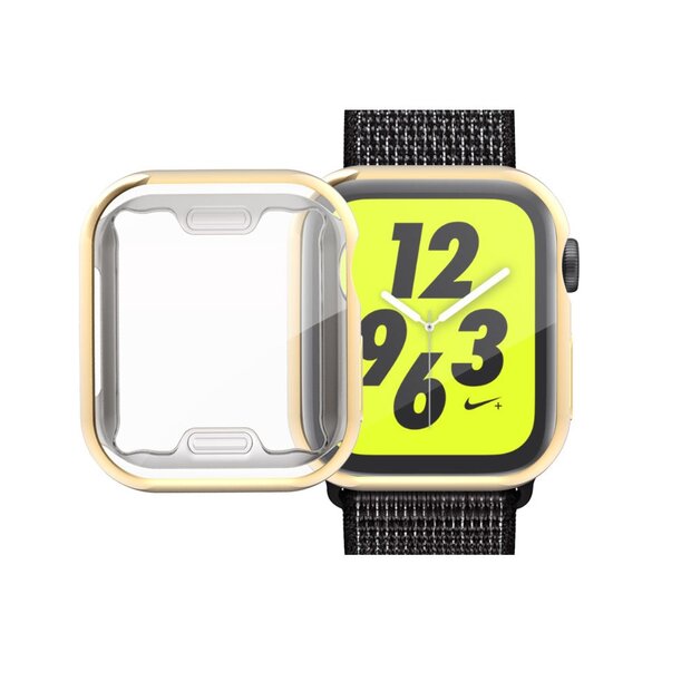 Silikonh&uuml;lle (vollst&auml;ndig gesch&uuml;tzt) 44mm - Gold - Geeignet f&uuml;r Apple Watch 44mm
