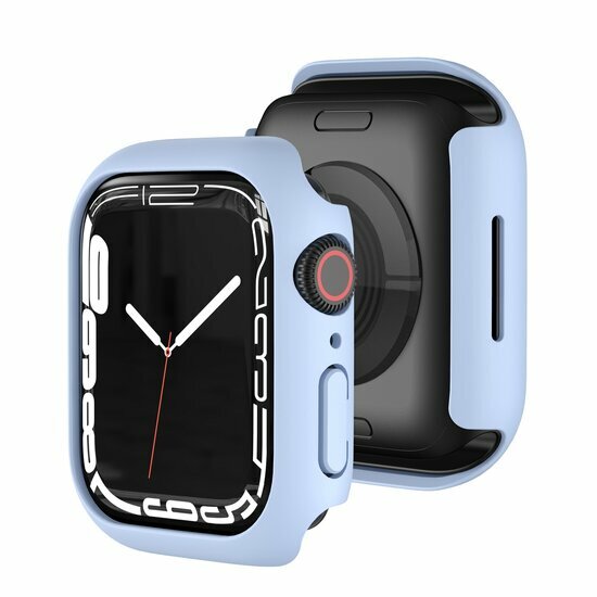 Apple Watch 45mm Hartschalengeh&auml;use (offene Vorderseite) - Hellblau - Passend f&uuml;r Apple Watch 45mm