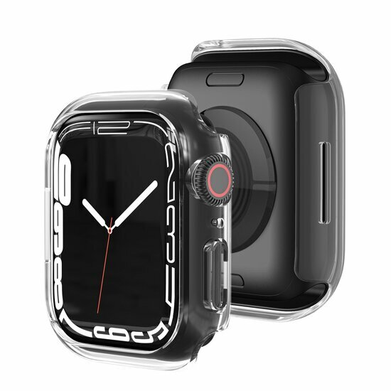 Apple Watch 45mm Hartschalengeh&auml;use (offene Vorderseite) - Transparent - Geeignet f&uuml;r Apple Watch 45mm