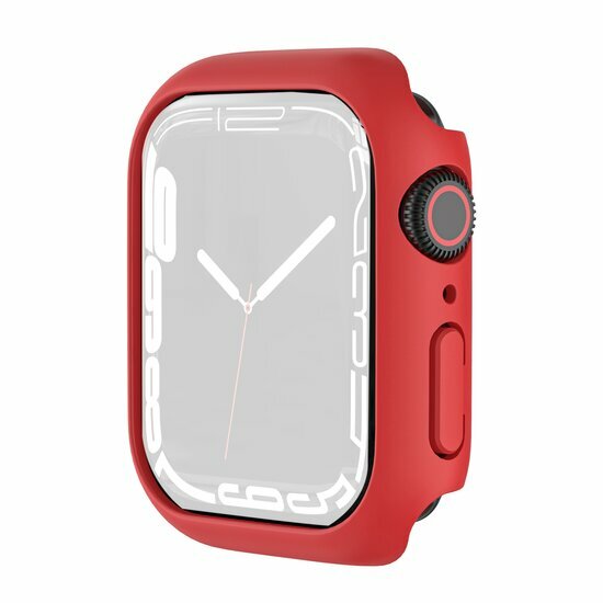 Apple Watch 45mm Hartschalengeh&auml;use (offene Vorderseite) - Rot - Geeignet f&uuml;r Apple Watch 45mm
