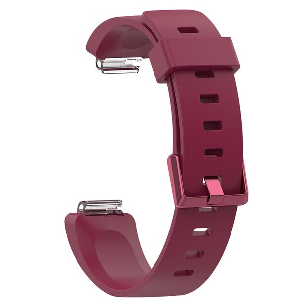 Fitbit Inspire 1 / HR / Ace 2 Silikonband mit Schnalle - Gr&ouml;&szlig;e: Large - weinrot