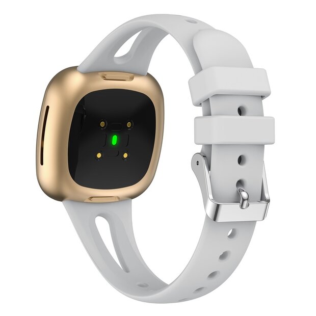Fitbit Versa 3 &amp; 4 / Sense 1 &amp; 2 - Sportband Teardrop Design - Gro&szlig; - Grau