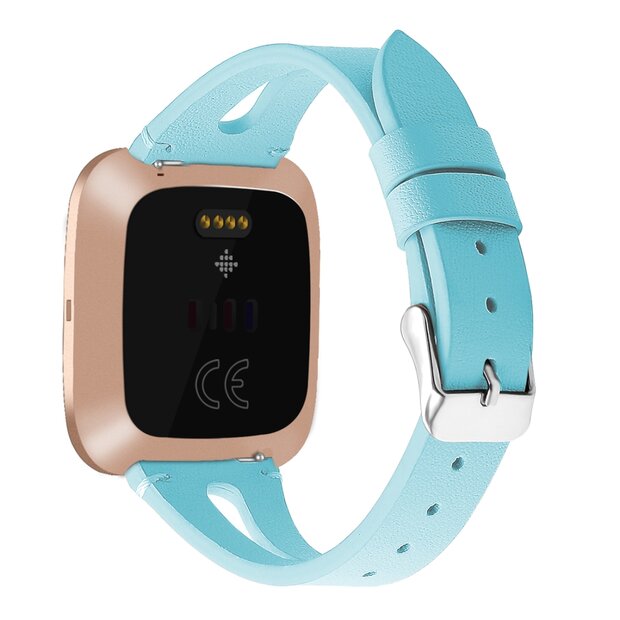 Fitbit Versa 1 / 2 &amp; Lite Armband TPU Leder - Blau