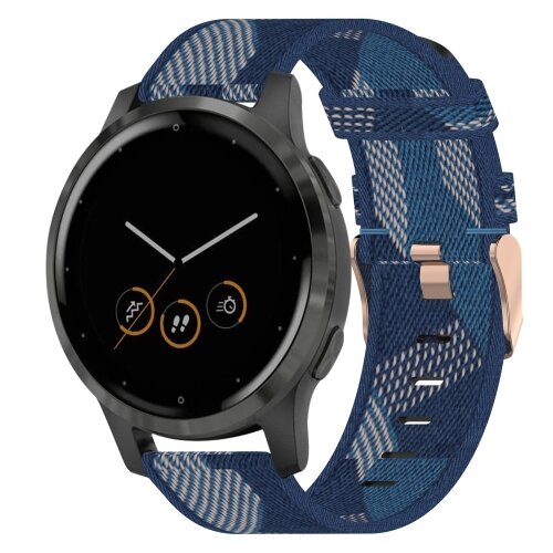 Garmin Venu 3s / Vivoactive 4s / Venu 2s / Vivomove 3s / Forerunner 255s - Segeltucharmband - Blau