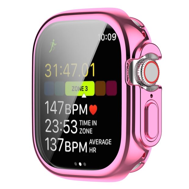 Apple Watch Ultra TPU Geh&auml;use - Vollst&auml;ndig gesch&uuml;tzt - Pink - Geeignet f&uuml;r Apple Watch 49mm