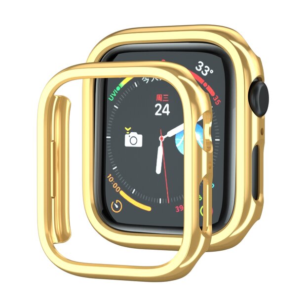Hartschalengeh&auml;use 45mm - Gold (gl&auml;nzend) - Geeignet f&uuml;r Apple Watch 45mm