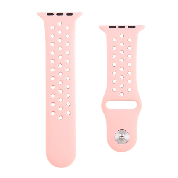 Holow Edition Sportarmband - Rosa - Geeignet f&uuml;r Apple Watch 44mm / 45mm / 46mm / 49mm