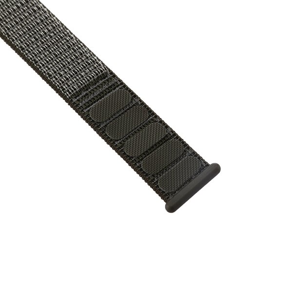 Sport Loop Armband - Grau mit Dunkelgr&uuml;n - Geeignet f&uuml;r Apple Watch 38mm / 40mm / 41mm / 42mm