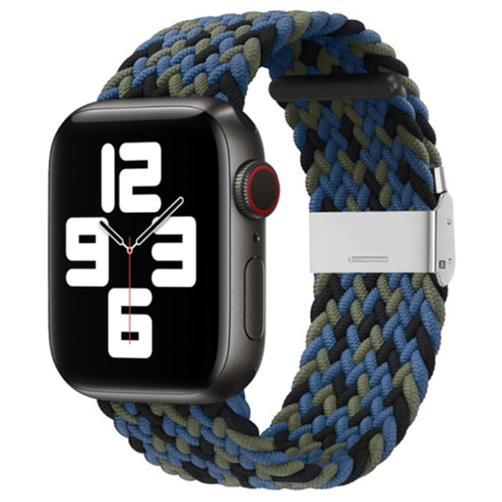 Geflochtenes Armband - Multicolour Dark - Geeignet f&uuml;r Apple Watch 38mm / 40mm / 41mm / 42mm