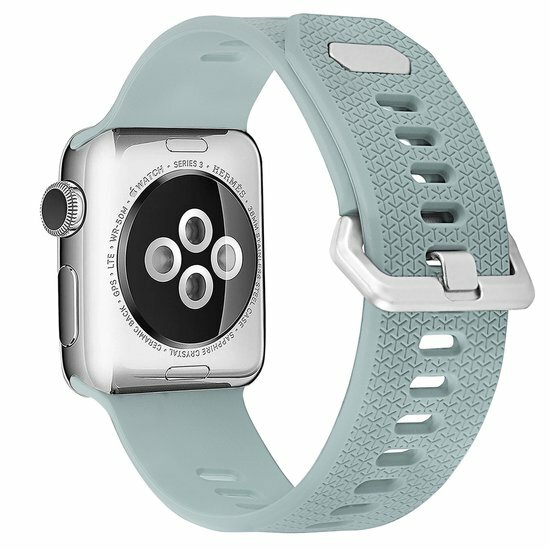 Gemustertes Silikonarmband - Smaragdgr&uuml;n - Geeignet f&uuml;r Apple Watch 38mm / 40mm / 41mm / 42mm