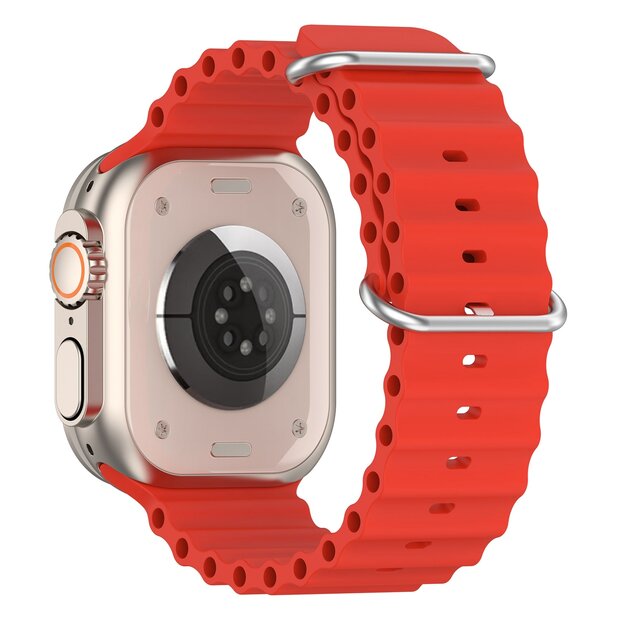 Armband Ocean - Rot - Geeignet f&uuml;r Apple Watch 44mm / 45mm / 46mm / 49mm
