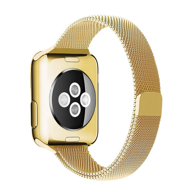 Milanaise Slim Fit Armband - Gold - Geeignet f&uuml;r Apple Watch 38mm / 40mm / 41mm / 42mm