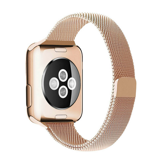 Milanaise Slim Fit Armband - Champagner Gold - Geeignet f&uuml;r Apple Watch 38mm / 40mm / 41mm / 42mm