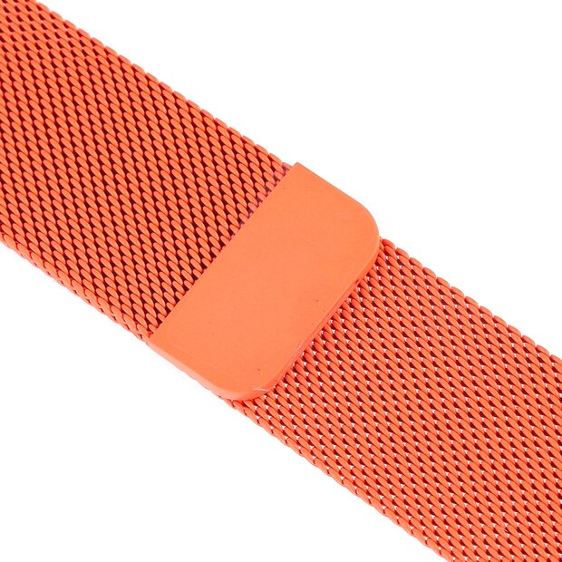 Milanaise-Edelstahlarmband - Orange - Geeignet f&uuml;r Apple Watch 38mm / 40mm / 41mm / 42mm