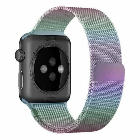 Milanaise-Edelstahlarmband - Farbe - Geeignet f&uuml;r Apple Watch 44mm / 45mm / 46mm / 49mm