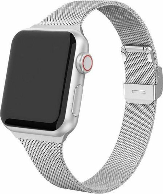 Milanaise Slim Fit Armband - Silber - Geeignet f&uuml;r Apple Watch 38mm / 40mm / 41mm / 42mm