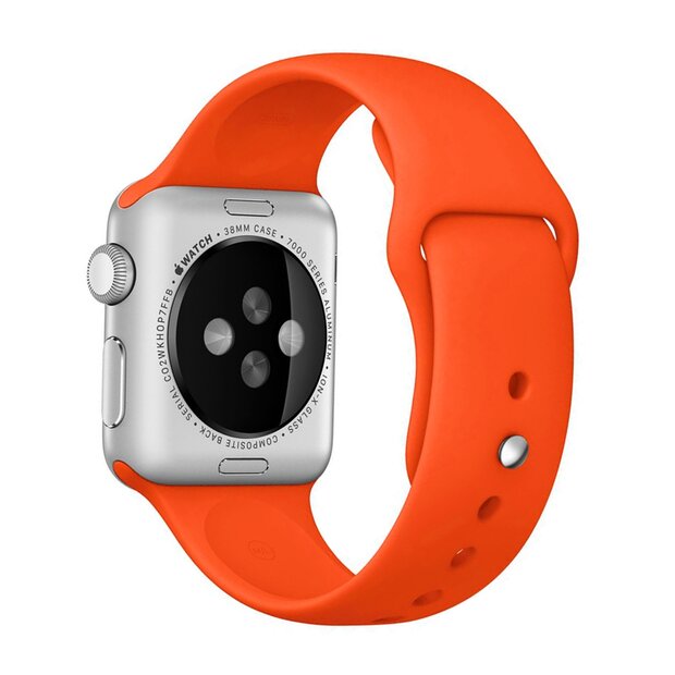 Gummi-Sportband - Orange - Geeignet f&uuml;r Apple Watch 38mm / 40mm / 41mm / 42mm