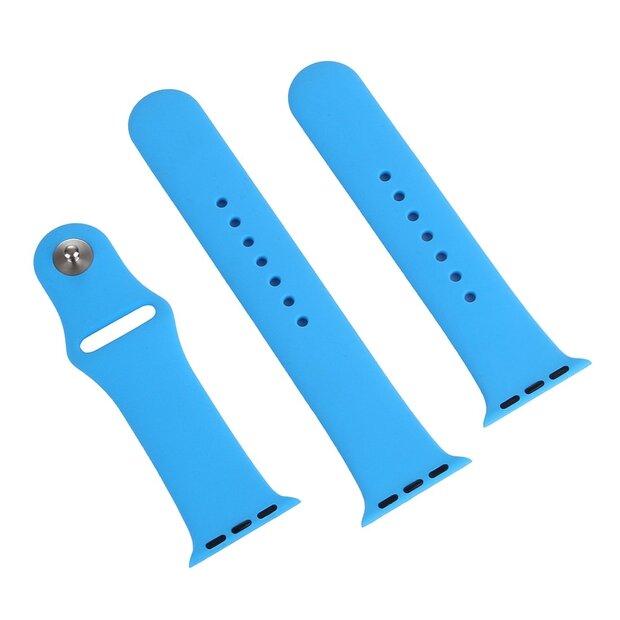 Gummi-Sportband - Blau - Geeignet f&uuml;r Apple Watch 44mm / 45mm / 46mm / 49mm