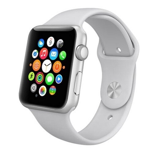 Gummi-Sportband - Grau - Geeignet f&uuml;r Apple Watch 44mm / 45mm / 46mm / 49mm