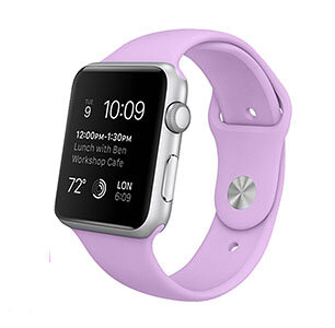 Gummi-Sportband - Lila - Geeignet f&uuml;r Apple Watch 44mm / 45mm / 46mm / 49mm